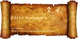 Kálló Alexandra névjegykártya
